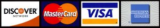 Now Accepting Discover, Master Card, Visa, and Discover